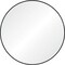 Signature Home Collection 30" Black and Clear Round Framed Wall Mirror